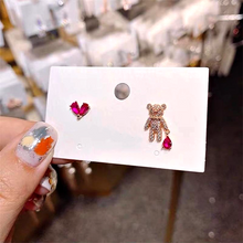 Load image into Gallery viewer, Teddy Bear &amp; Heart Earrings
