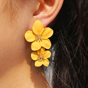 Celia Double Flower Earrings