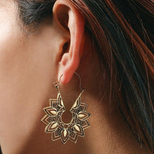 Load image into Gallery viewer, Mandala Flower Drop Earrings
