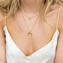 Load image into Gallery viewer, Crescent 18K Gold Moon Necklace
