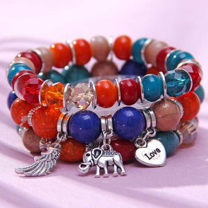 Elephant Charm Bracelet Set