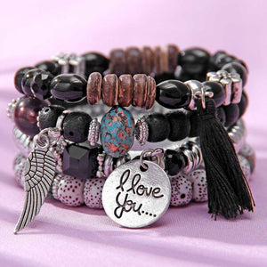 'I Love You' Angel Bracelet Set