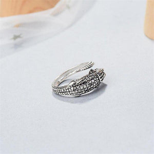 Crocodile Sterling Silver Ring