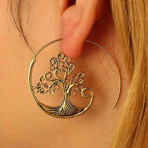 Tree of Life Spiral Earrings