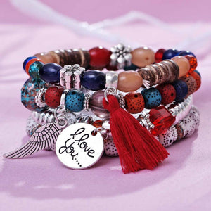 'I Love You' Angel Bracelet Set