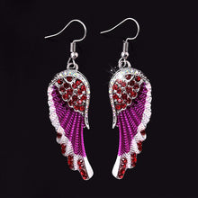 Load image into Gallery viewer, Crystal Angel Wing Earrings
