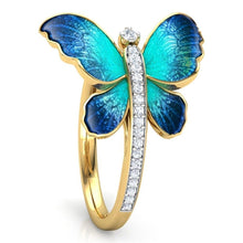 Load image into Gallery viewer, Butterfly Crystal Ring
