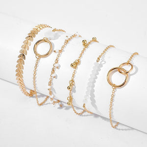 Layered Gold Bracelet Set