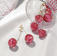 Load image into Gallery viewer, Celia Pink Cherry Earrings
