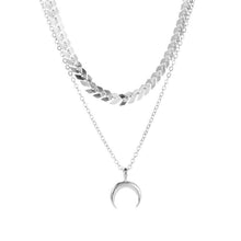 Load image into Gallery viewer, Crescent Moon Layered Necklace
