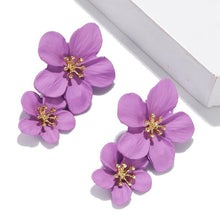 Load image into Gallery viewer, Celia Double Flower Earrings
