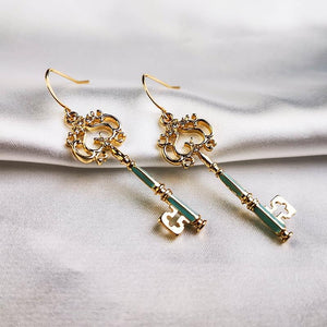 Golden Key Statement Earrings