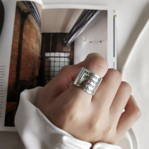 'Happiness Depends Upon Ourselves' Ring