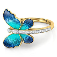 Load image into Gallery viewer, Butterfly Crystal Ring
