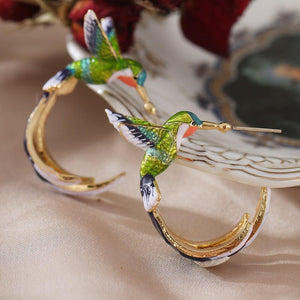 Flying Hummingbird Earrings