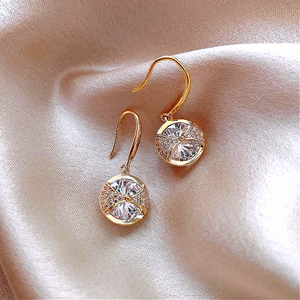 Round Crystal Earrings