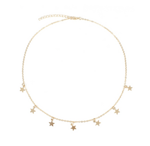 Star Pendant Choker Necklace