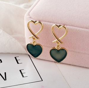 Gold Heart Earrings