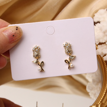 Load image into Gallery viewer, Crystal Rose Stud Earrings
