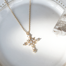 Load image into Gallery viewer, Crystal Cross Pendant Necklace
