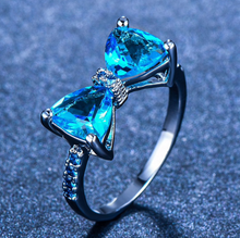 Load image into Gallery viewer, Forget Me Not Bow Ring
