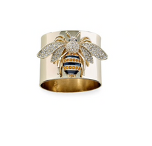 Load image into Gallery viewer, Crystal Bee Statement Ring

