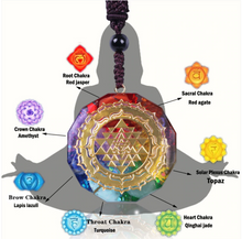Load image into Gallery viewer, Seven Chakra Orgonite Necklace
