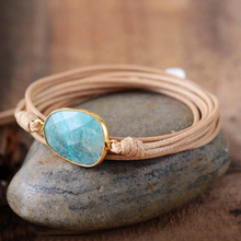 Load image into Gallery viewer, Labradorite Stone Wrap Bracelet
