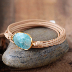 Labradorite Stone Wrap Bracelet