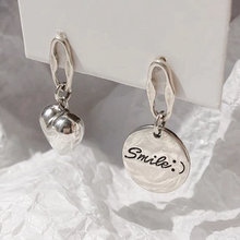 Load image into Gallery viewer, Smile &amp; Heart Drop Earrings
