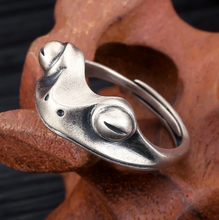 Load image into Gallery viewer, Sterling Silver Grumpy Frog Ring
