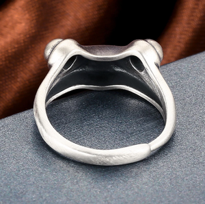 Sterling Silver Grumpy Frog Ring