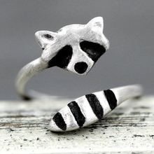 Load image into Gallery viewer, Raccoon 925 Sterling Silver Ring
