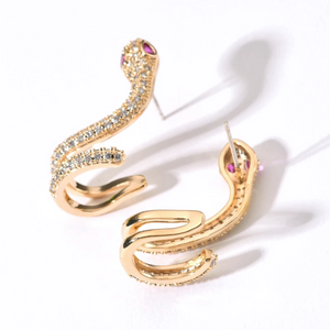 Crystal Snake Earrings