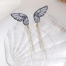 Load image into Gallery viewer, Butterfly Wing Tassel Earrings
