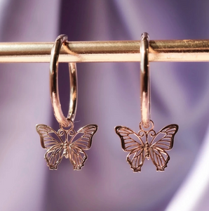 Hollow Cut Butterfly Earrings