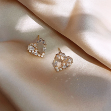 Load image into Gallery viewer, Crystal Heart Earrings
