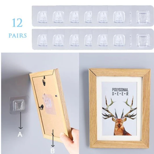 DOUBLE-SIDED ADHESIVE WALL HOOKS [AVAILABLE IN 10 AND 20 PCS]
