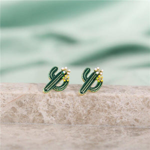 Cactus & Daisy Stud Earrings