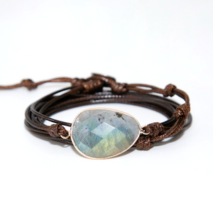 Labradorite Stone Wrap Bracelet