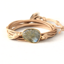 Load image into Gallery viewer, Labradorite Stone Wrap Bracelet

