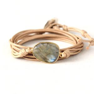 Labradorite Stone Wrap Bracelet