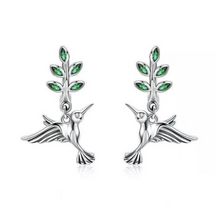 Load image into Gallery viewer, Hummingbird 925 Sterling Silver Earrings
