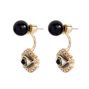 Black Evil Eye Earrings