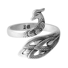 Load image into Gallery viewer, Balmora 990 Pure Silver Phoenix Ring
