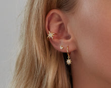 Load image into Gallery viewer, Sun hoop earrings
