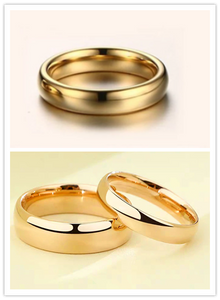Glamour All Gold Couple Ring