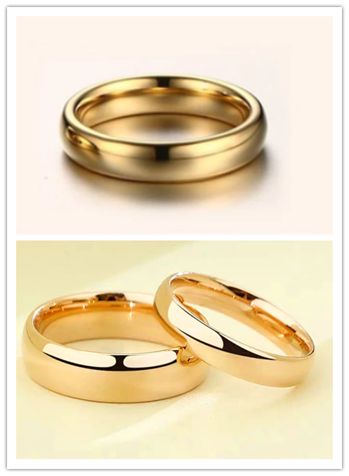 Glamour All Gold Couple Ring