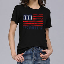 Load image into Gallery viewer, New Women T-shirts Casual USA Flag Printed Tops Tee

