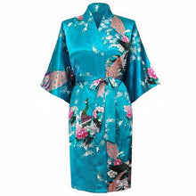 Load image into Gallery viewer, Rayon Robes Women Nightwear Flower Home Clothes    Mulberry
